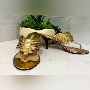 Michael Kors Vintage Metallic Gold Heels Women’s Size 6.5